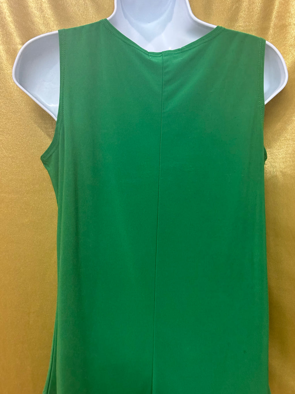 Vintage Diana Bell Green Sleeveless Button-Front Tank Top - Size Small