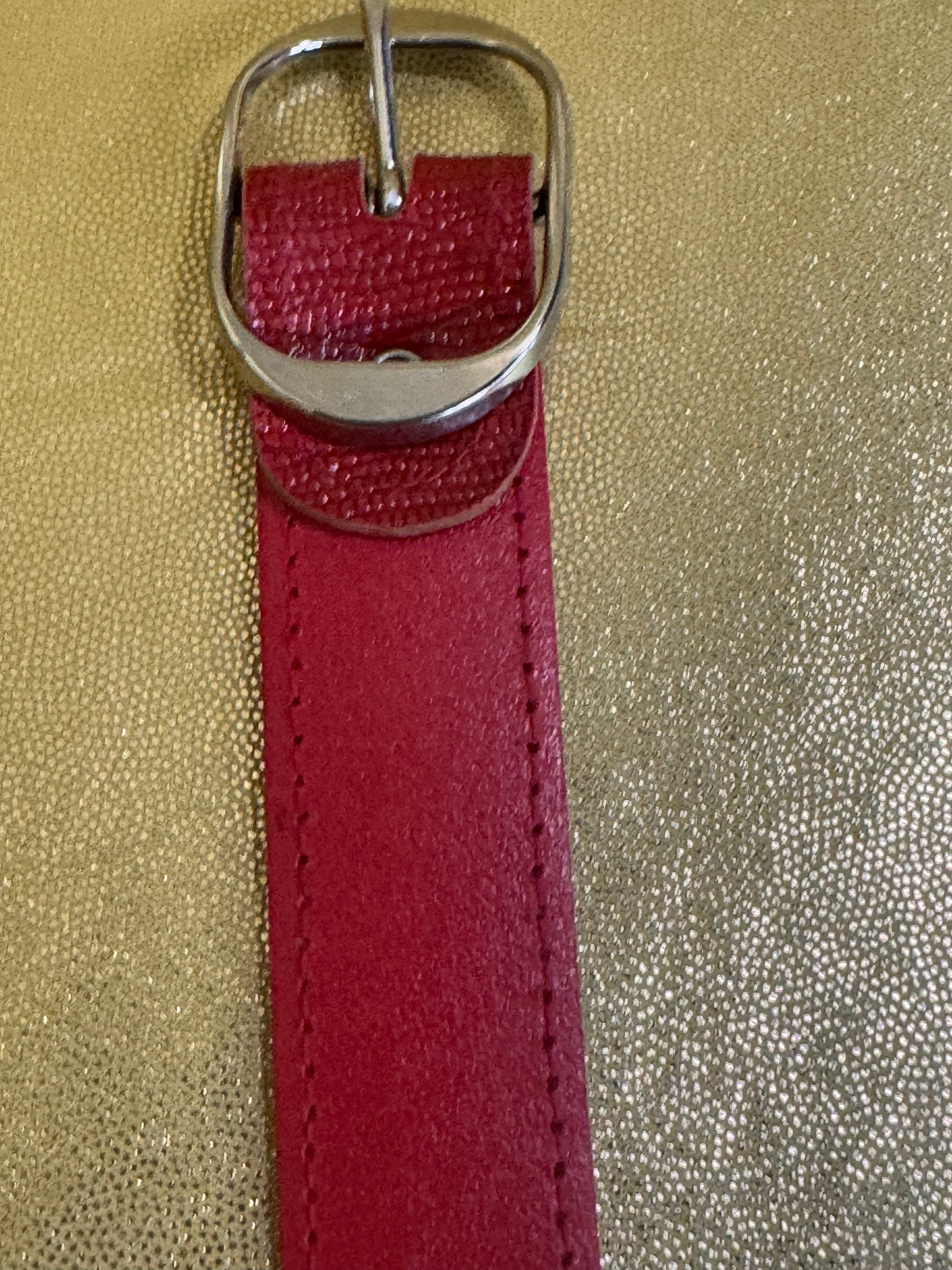 Vintage Style Red Reptile Wide V-Waist Belt NWOT 32"