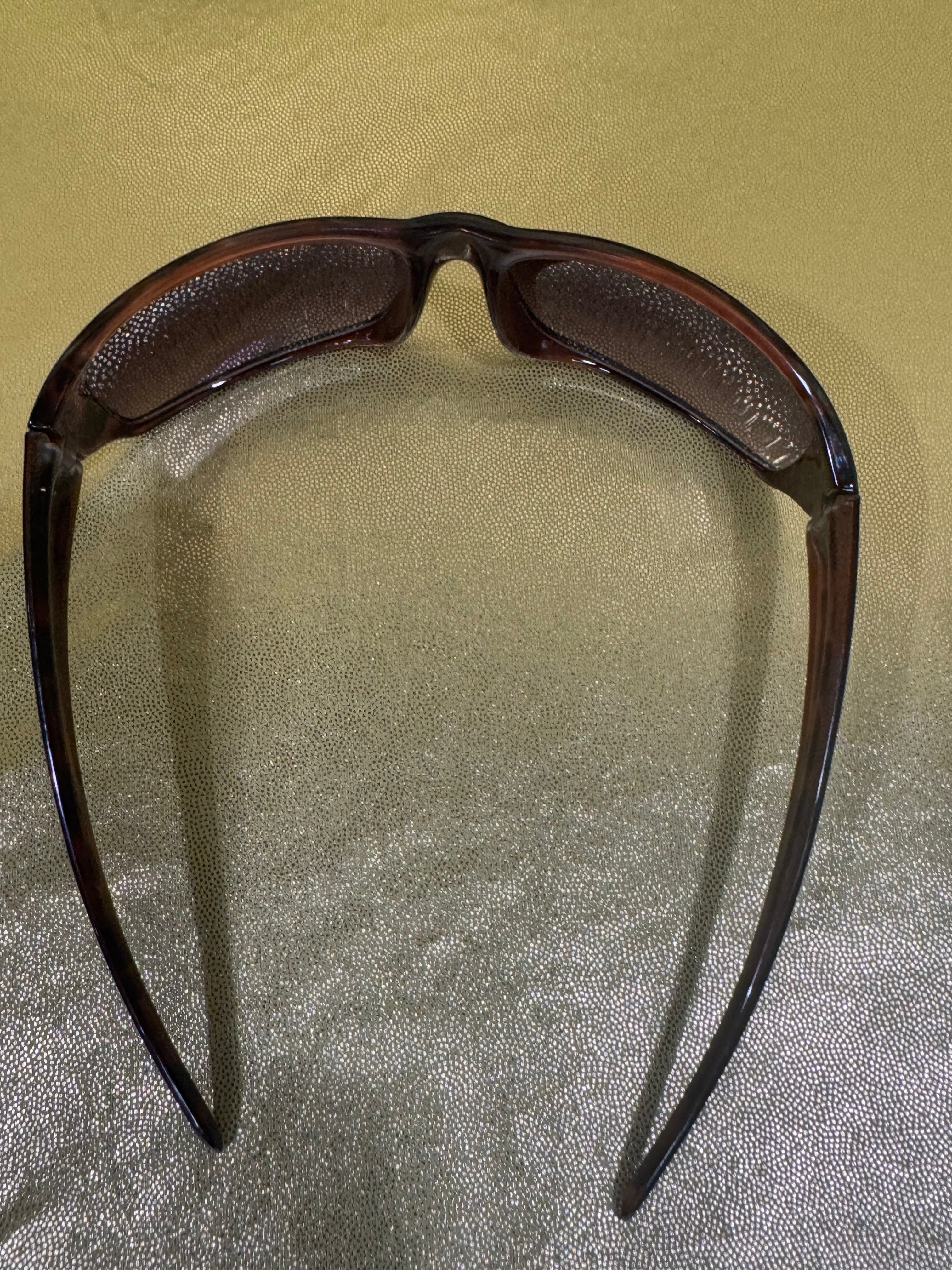 Panama Jack Y2K Wrap Sunglasses Tortoiseshell Sport Frame Script Logo