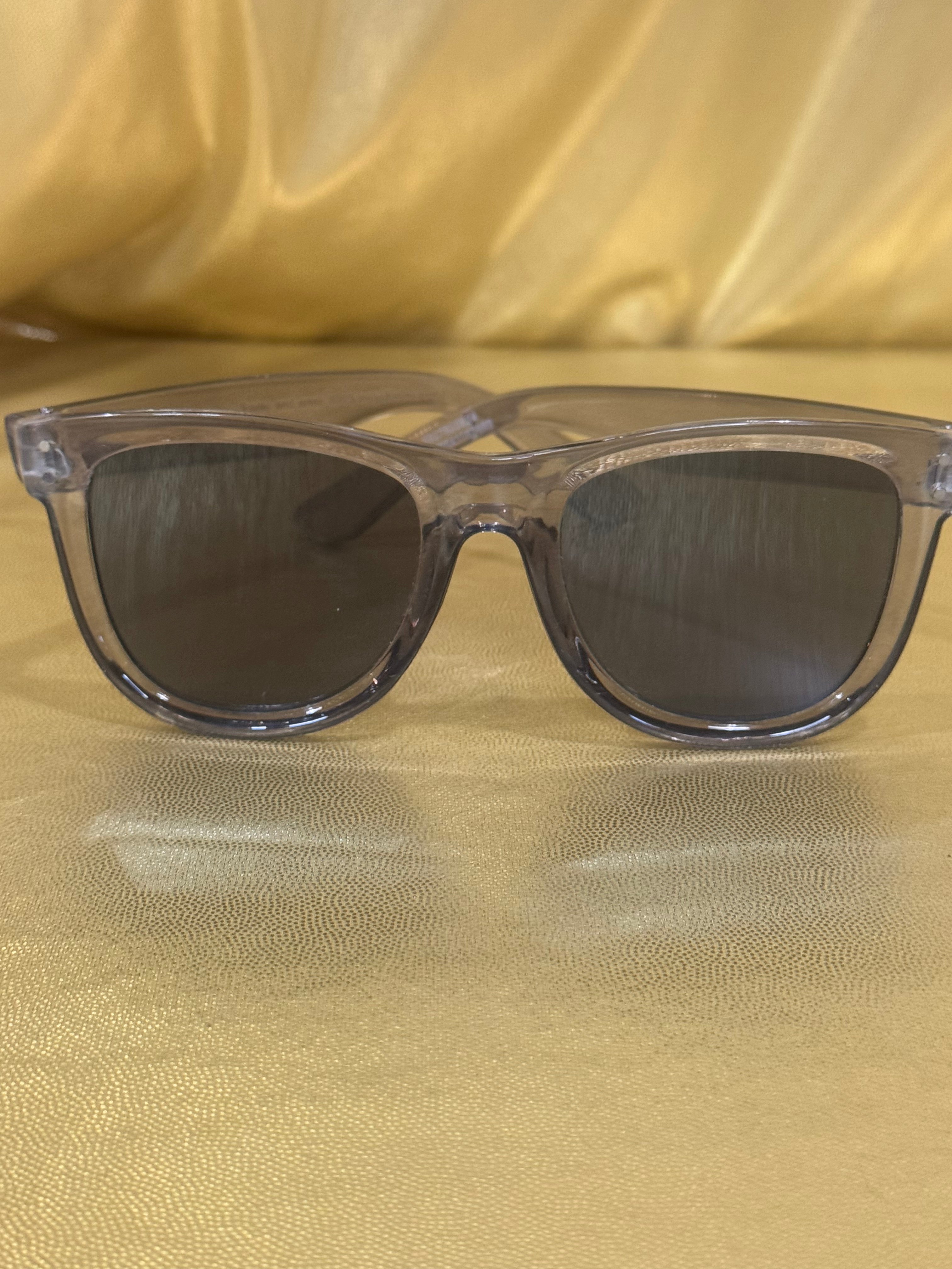 Hit Promo Ravi Recycled Frame Sunglasses – Translucent Grey UV400 Wayfarers