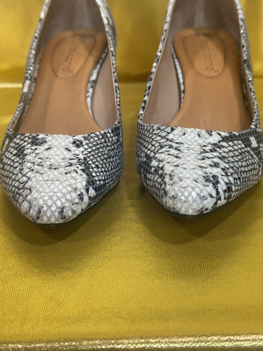 CC Corso Como Ryanna Snakeskin Block Heel Pumps - Size 5.5 (NEW/NWOB)