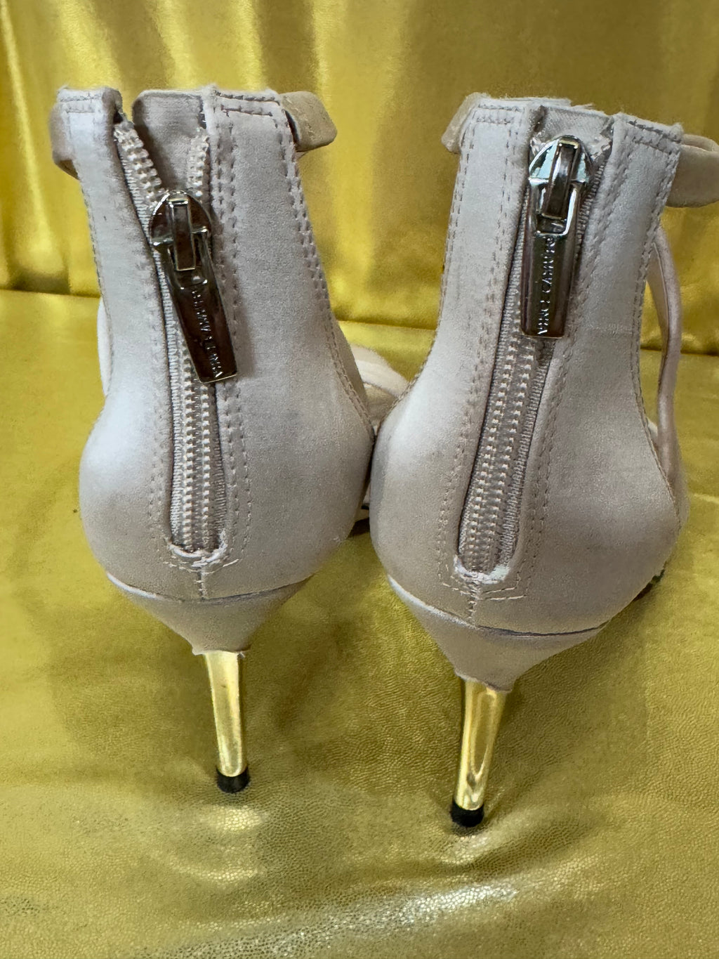 Imagine Vince Camuto Pascallia Satin Heels – Natural Ivory, Size 8