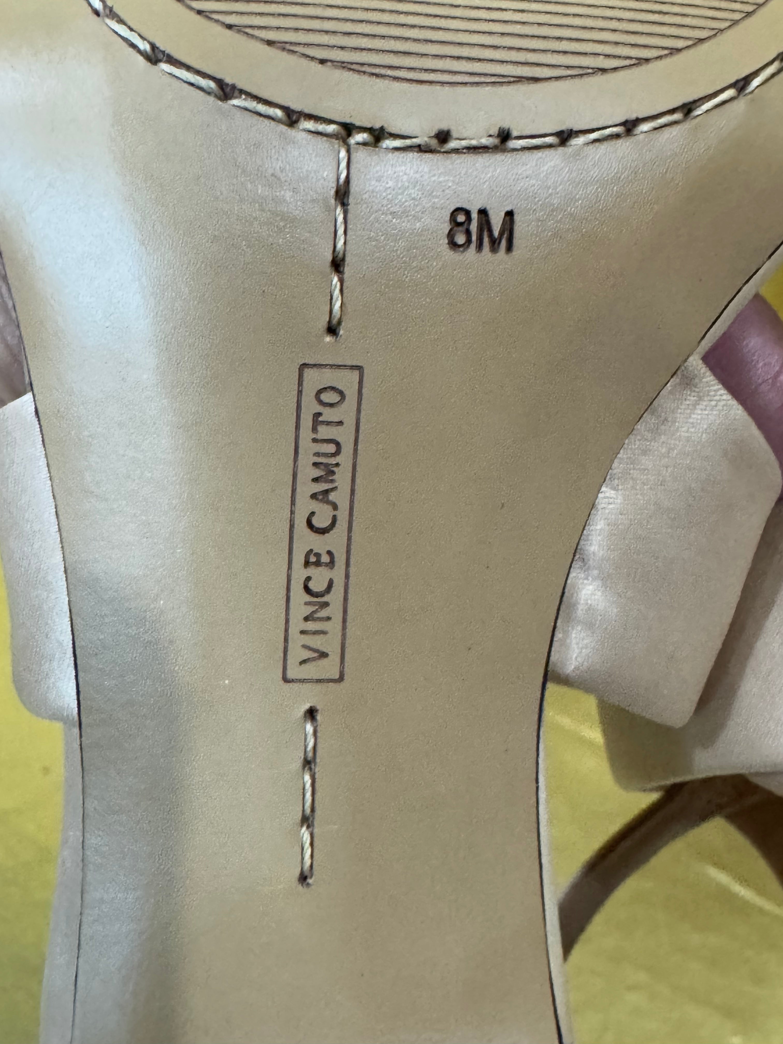 Imagine Vince Camuto Pascallia Satin Heels – Natural Ivory, Size 8