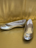 NWOB Lauren Ralph Lauren Abigail Gold Metallic Leather Ballet Flats - Size 8.5B