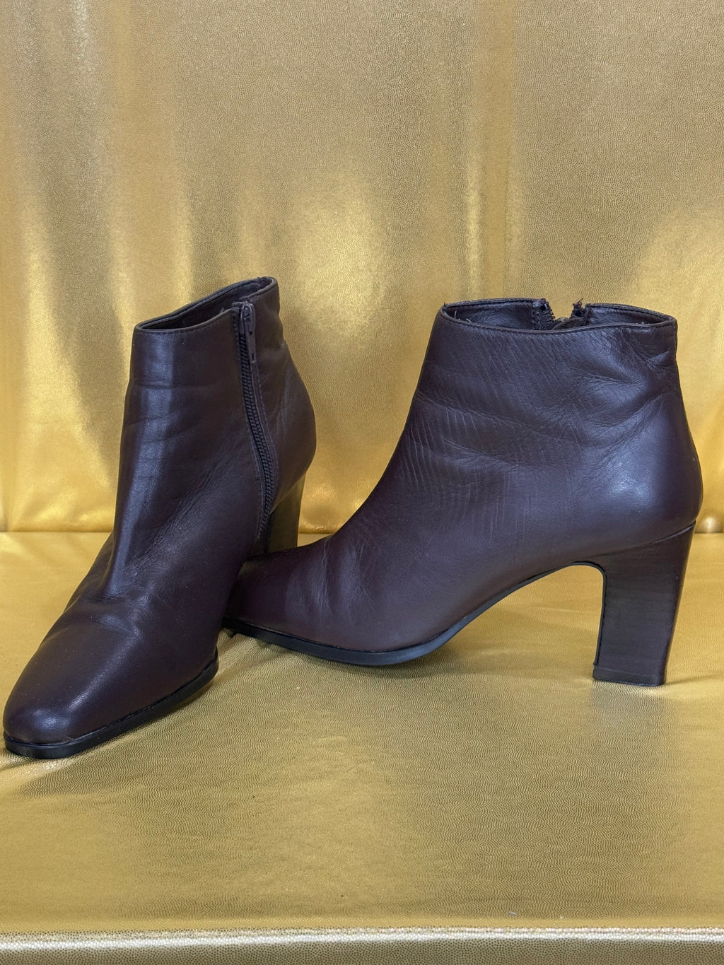 Aerosoles MARI "Bootsie Roll" Dark Brown Leather Ankle Boots Size 6 NEW
