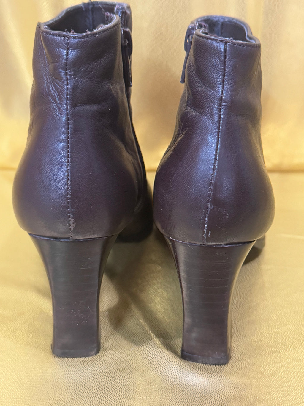 Aerosoles MARI "Bootsie Roll" Dark Brown Leather Ankle Boots Size 6 NEW