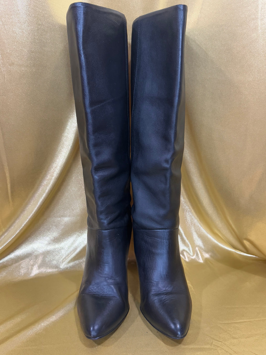 Vintage X-GANT Black Leather Knee-High Boots | Size 6M | Made in Brazil