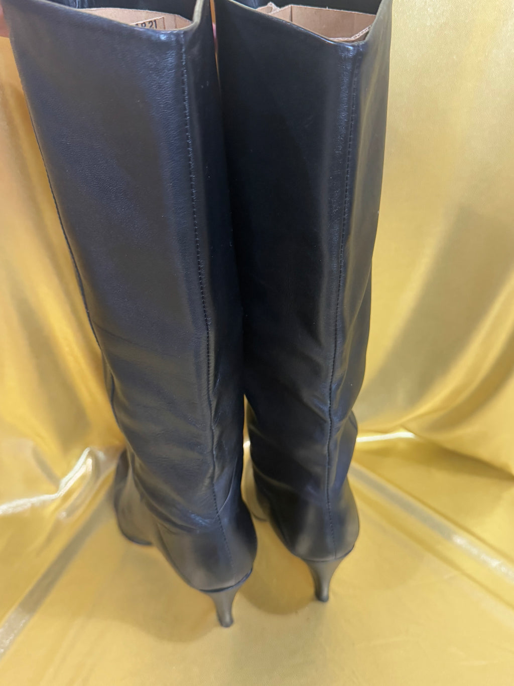 Vintage X-GANT Black Leather Knee-High Boots | Size 6M | Made in Brazil