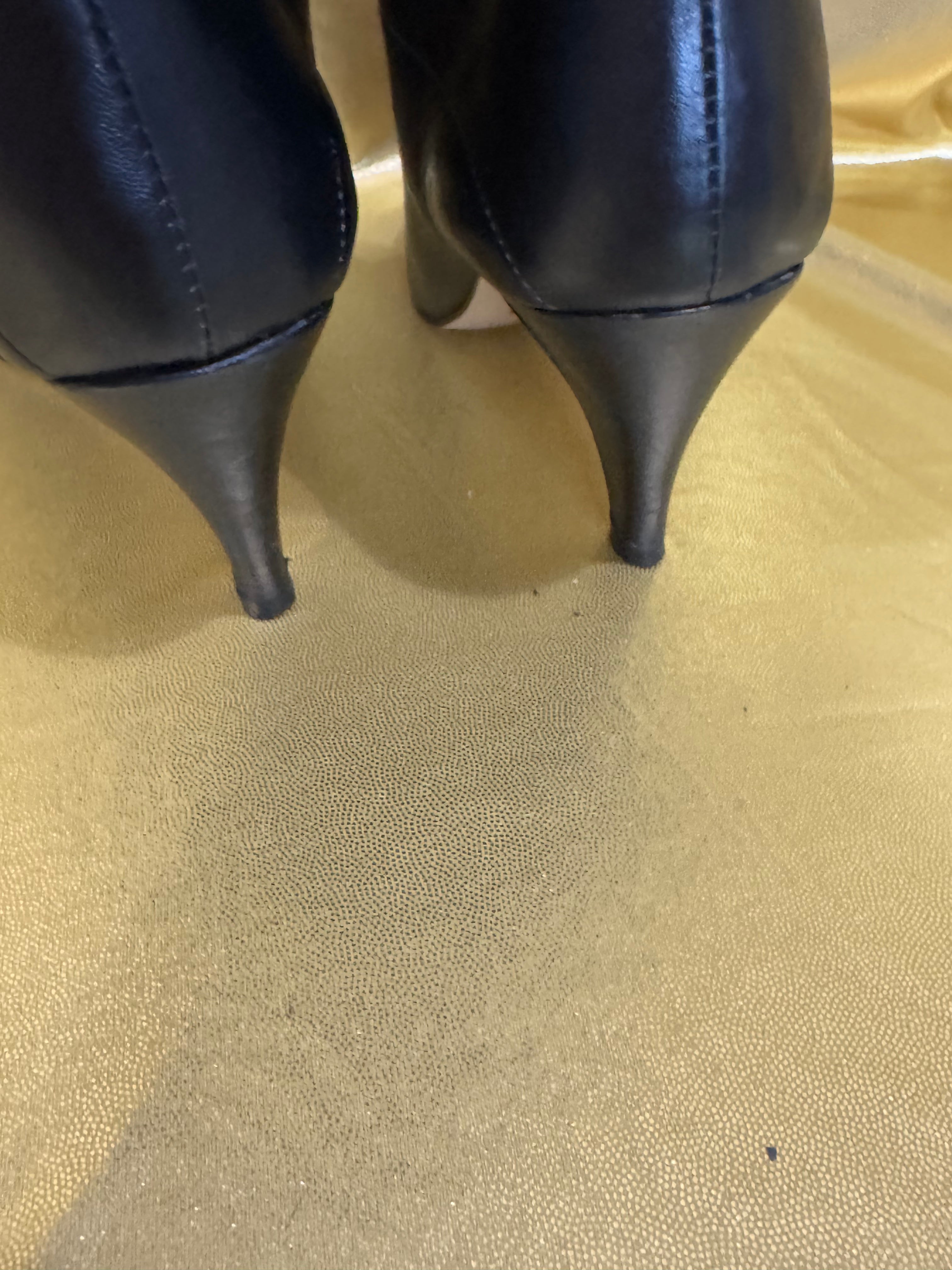 Vintage X-GANT Black Leather Knee-High Boots | Size 6M | Made in Brazil