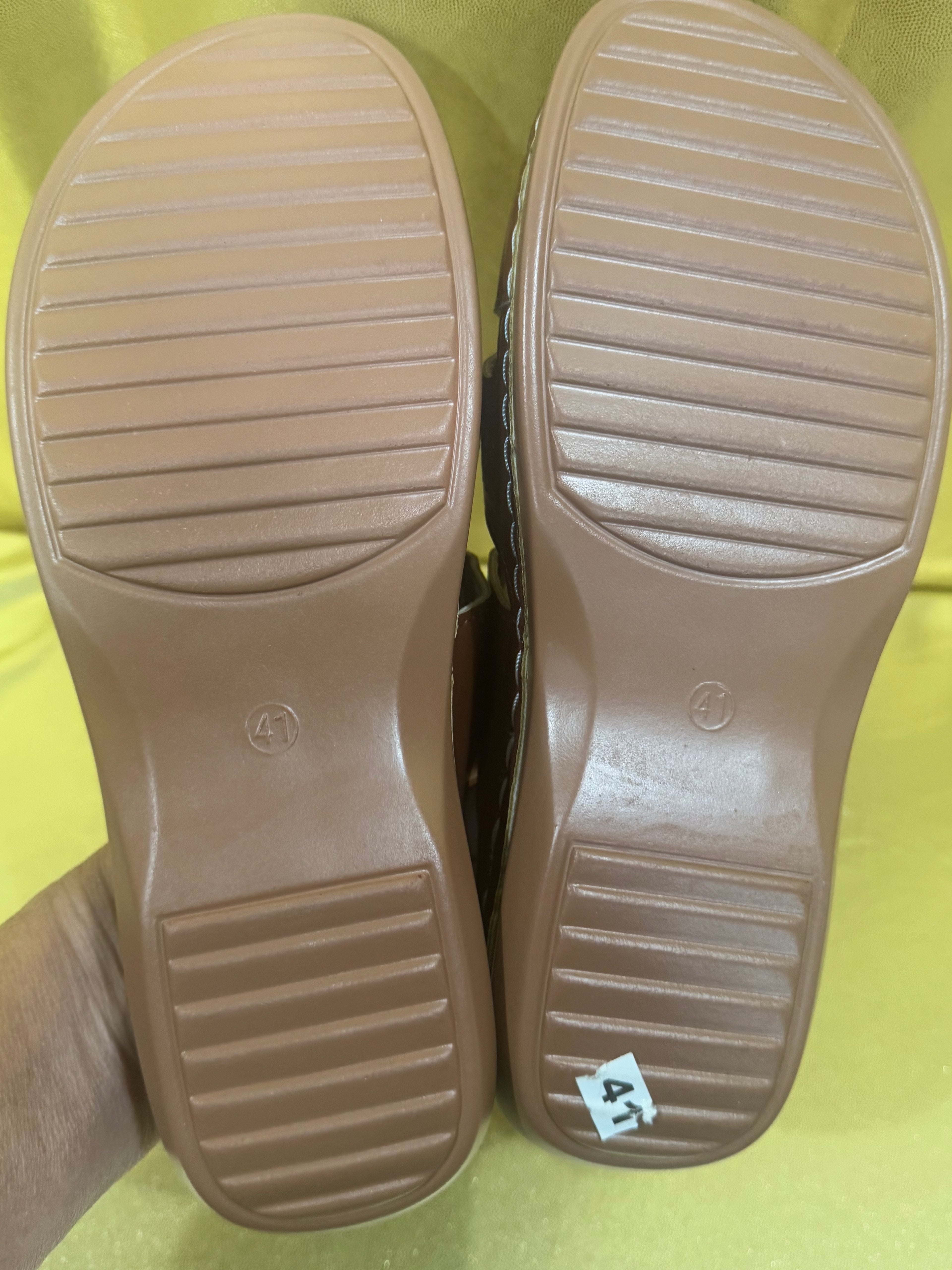 Comfort Slide Sandals Brown Orthopedic Wedge Slip On Mule US 10 EU 41 NWOB