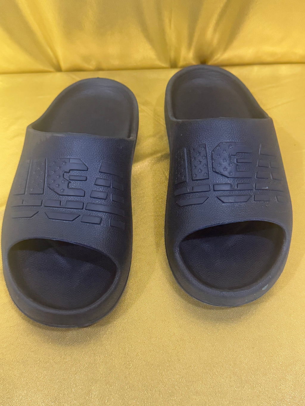 USA Comfort Slide Sandals Navy Blue Women's Size 8
