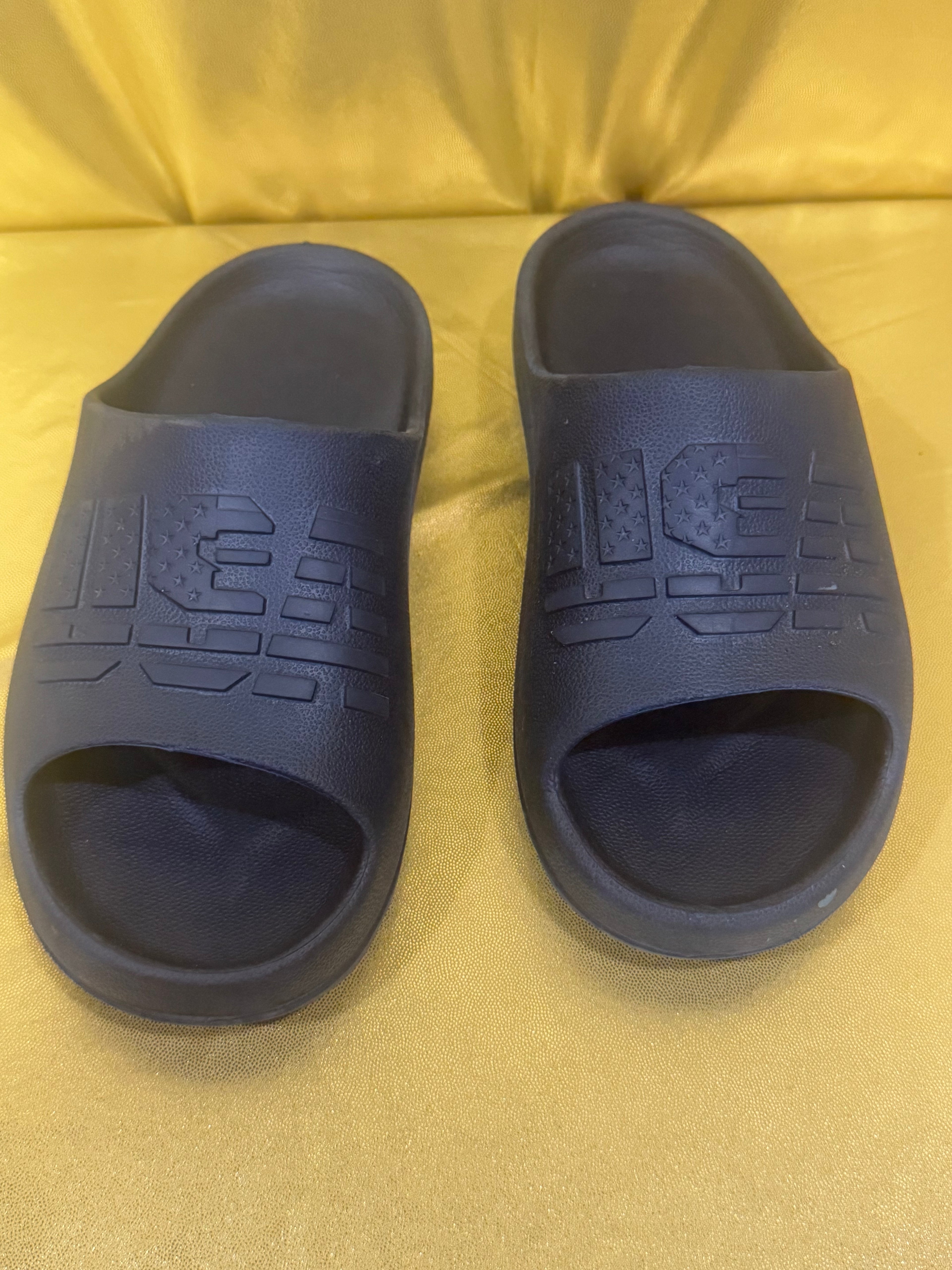 USA Comfort Slide Sandals Navy Blue Women's Size 8