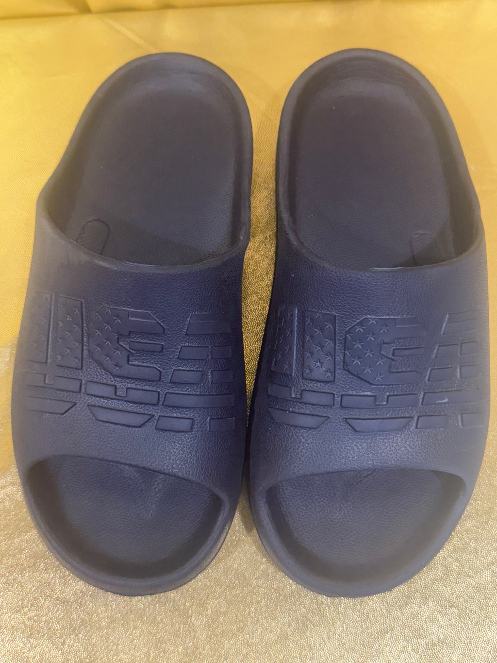 USA Comfort Slide Sandals Navy Blue Women's Size 8