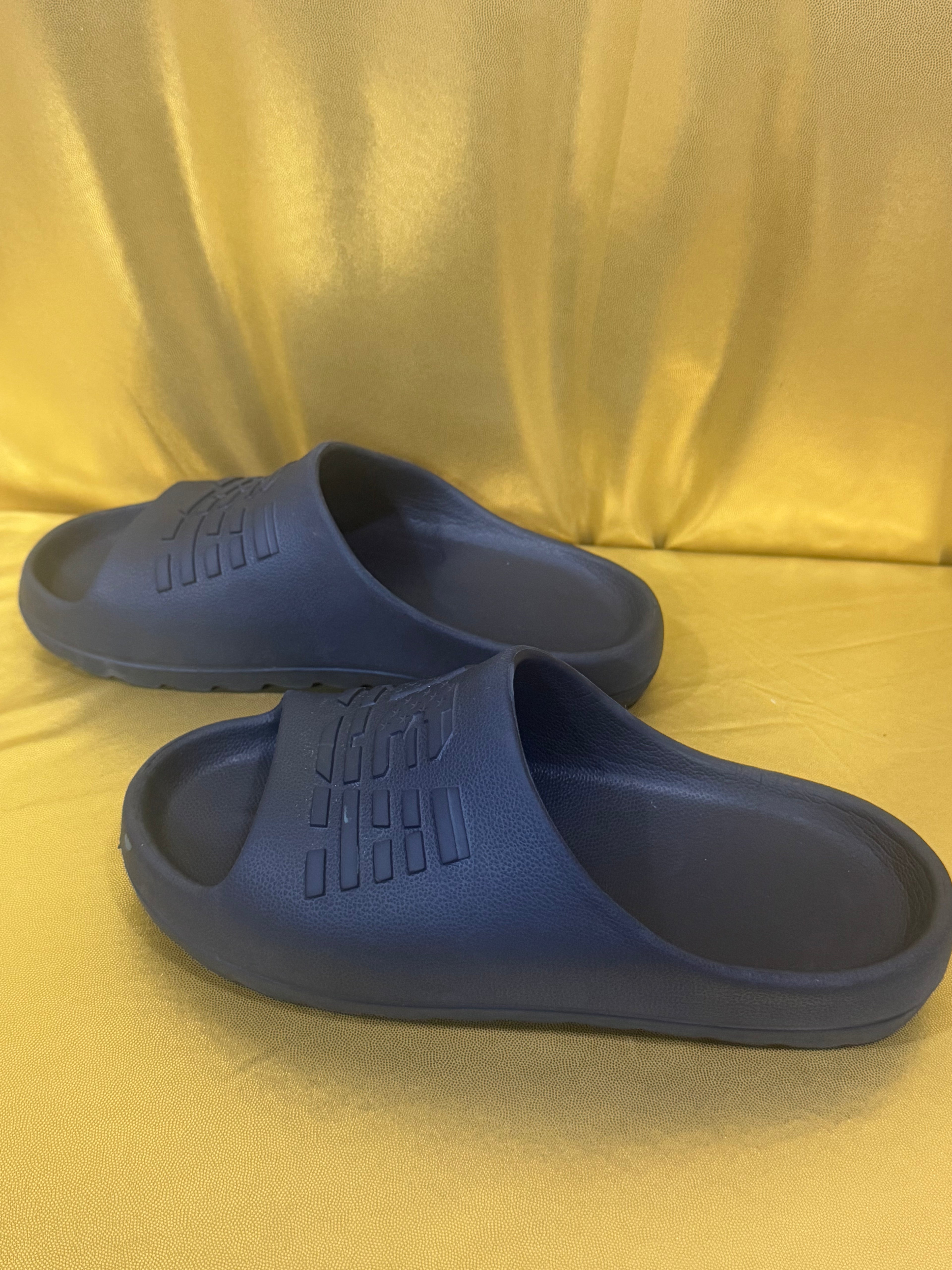 USA Comfort Slide Sandals Navy Blue Women's Size 8