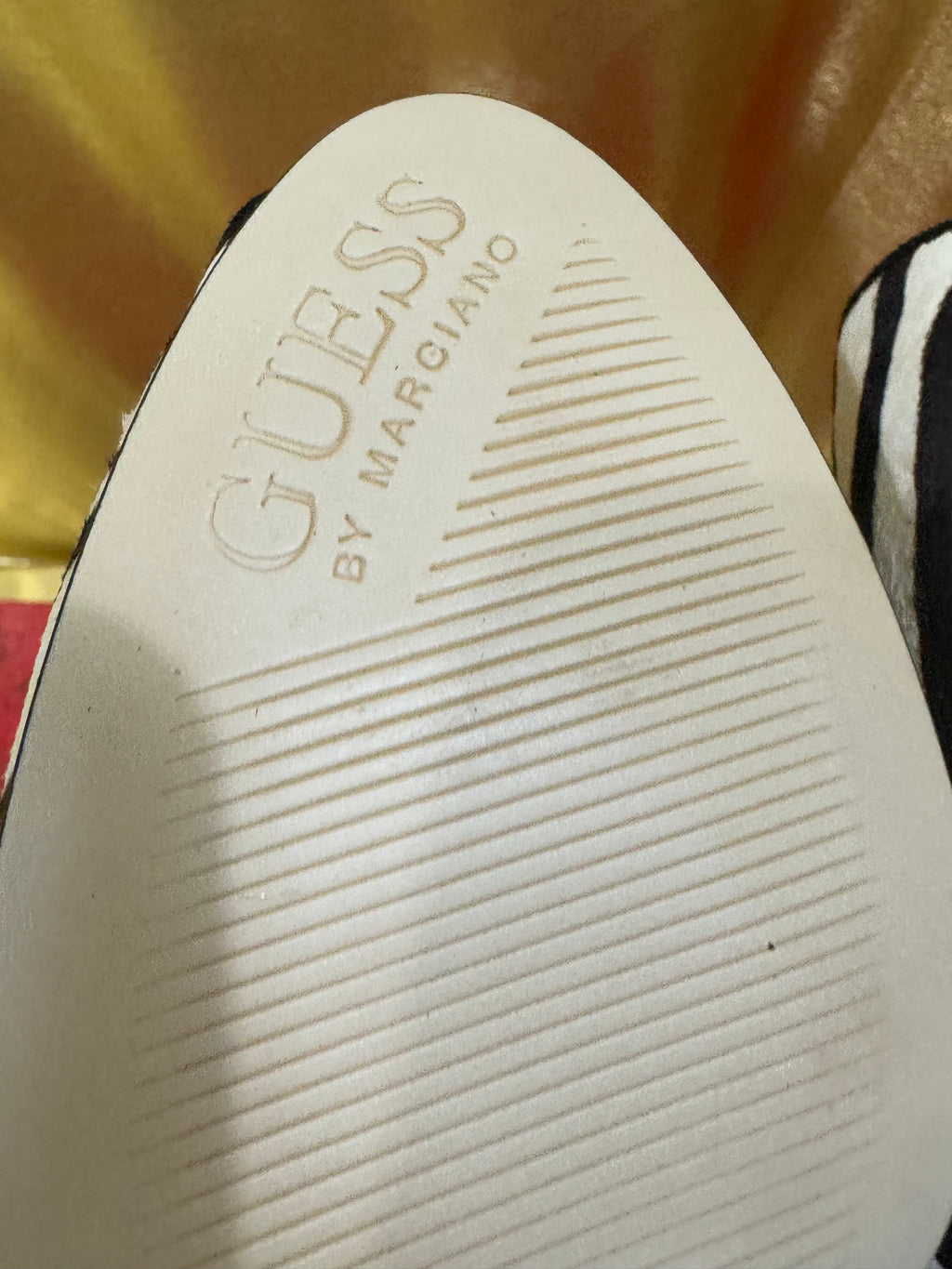 NIB Guess by Marciano Zebra Print Calf Hair Peep-Toe Pumps Stiletto Heels 7.5