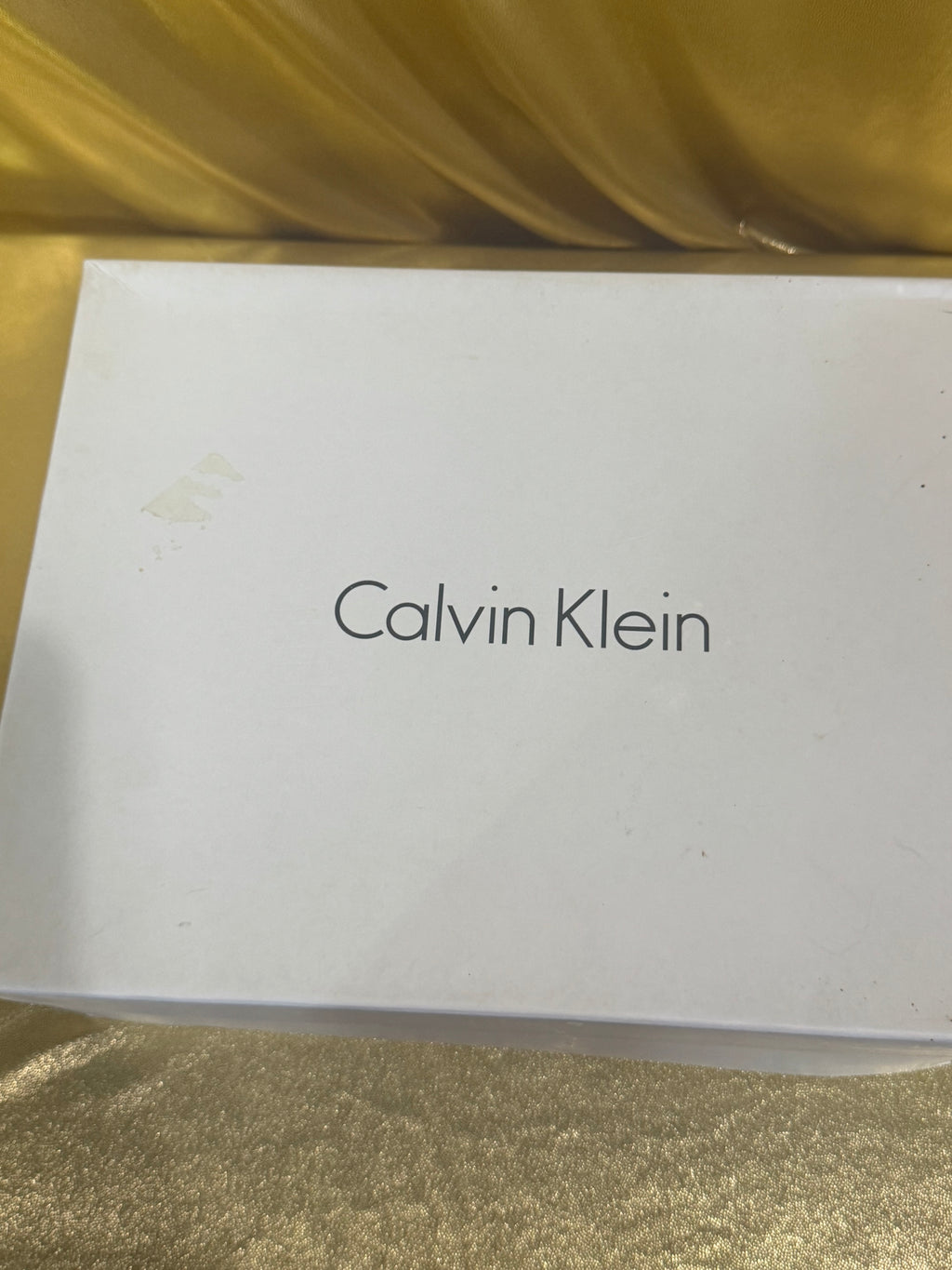NIB Calvin Klein Arielle Platinum Metallic Platform Peep-Toe Pumps Heels - Sz 7M