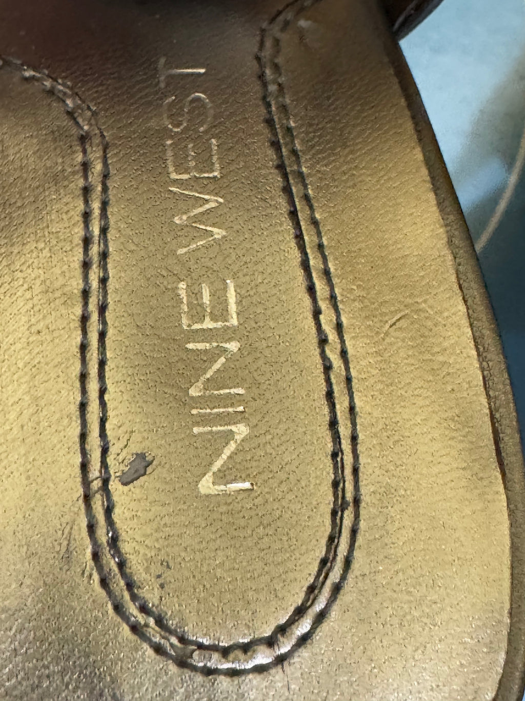 ✨ NIB Nine West KARA Pewter Leather Slingback Platform Heels - Size 8 ✨