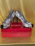 Guess by Marciano Mallory Ann Zebra Peep Toe Pump Size 6.5 NIB