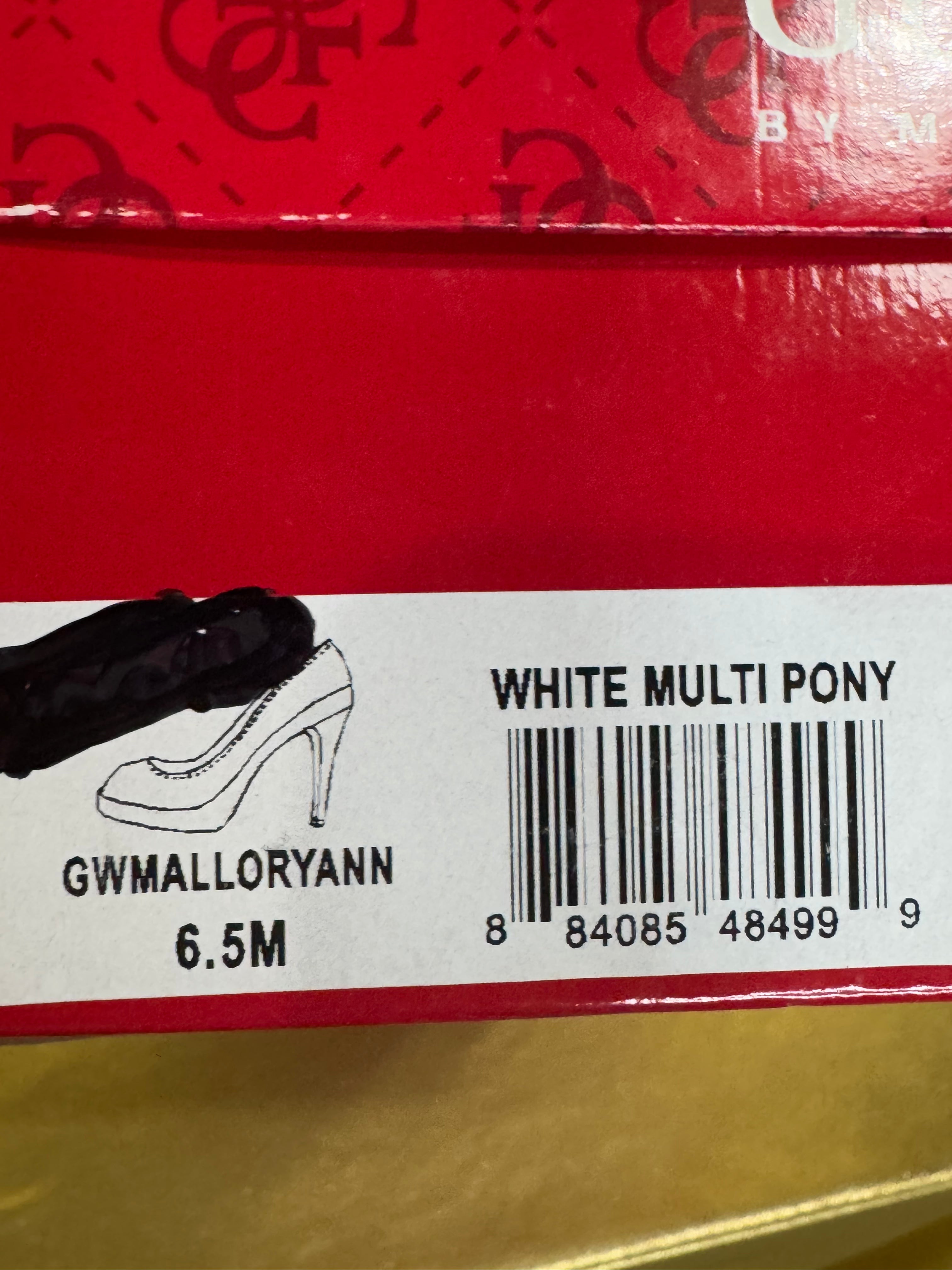Guess by Marciano Mallory Ann Zebra Peep Toe Pump Size 6.5 NIB
