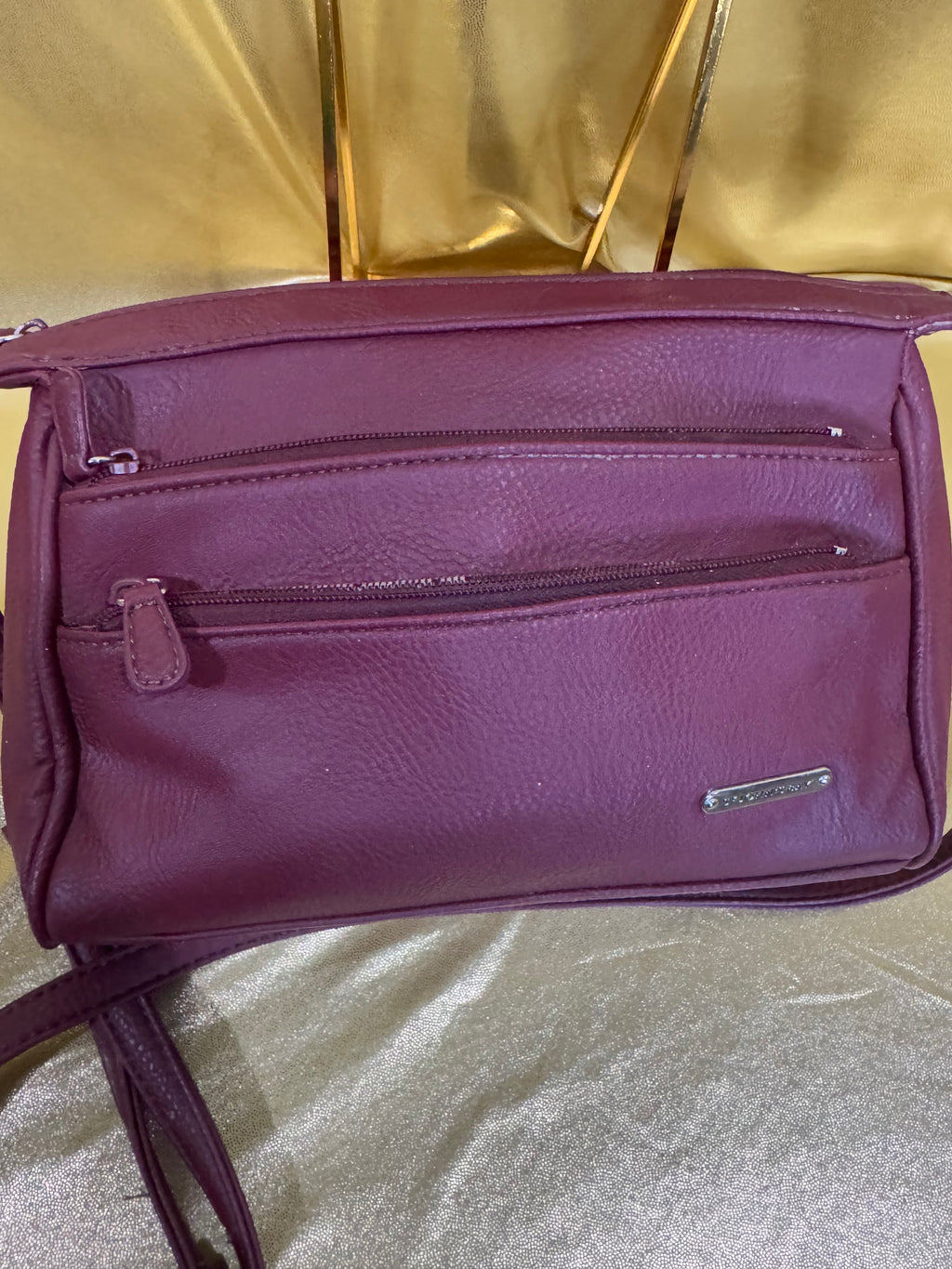 St. John's Bay Burgundy Crossbody Purse – Multi-Pocket Organizer