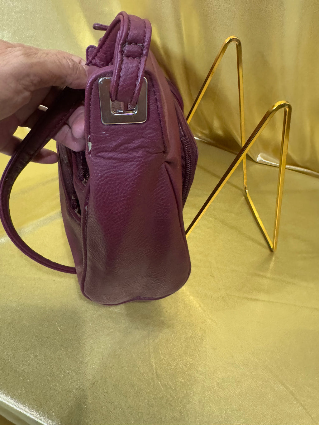 St. John's Bay Burgundy Crossbody Purse – Multi-Pocket Organizer