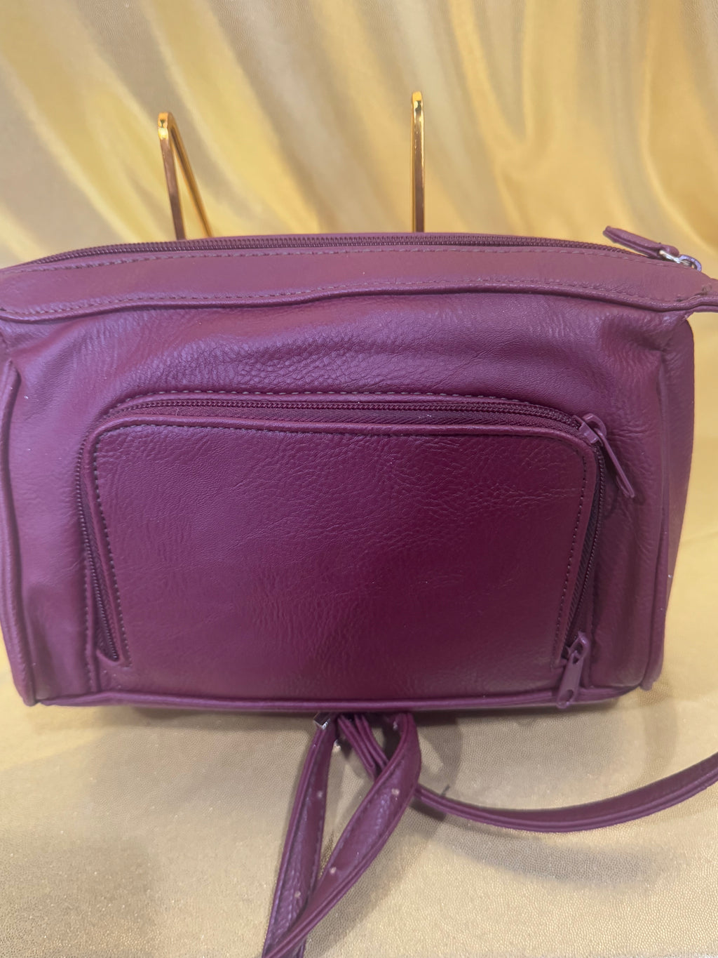 St. John's Bay Burgundy Crossbody Purse – Multi-Pocket Organizer