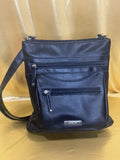 Rosetti Black Multi-Pocket Crossbody Bag | Adjustable Strap