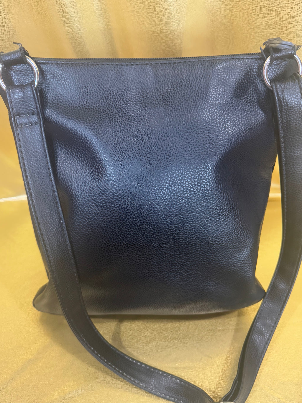 Rosetti Black Multi-Pocket Crossbody Bag | Adjustable Strap