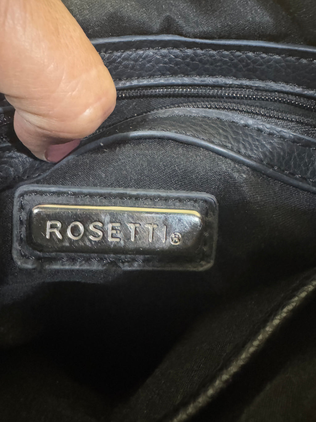 Rosetti Black Multi-Pocket Crossbody Bag | Adjustable Strap