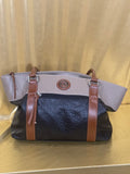 Kim Rogers Colorblock Pebbled Faux Leather Multi-Pocket Tote Bag