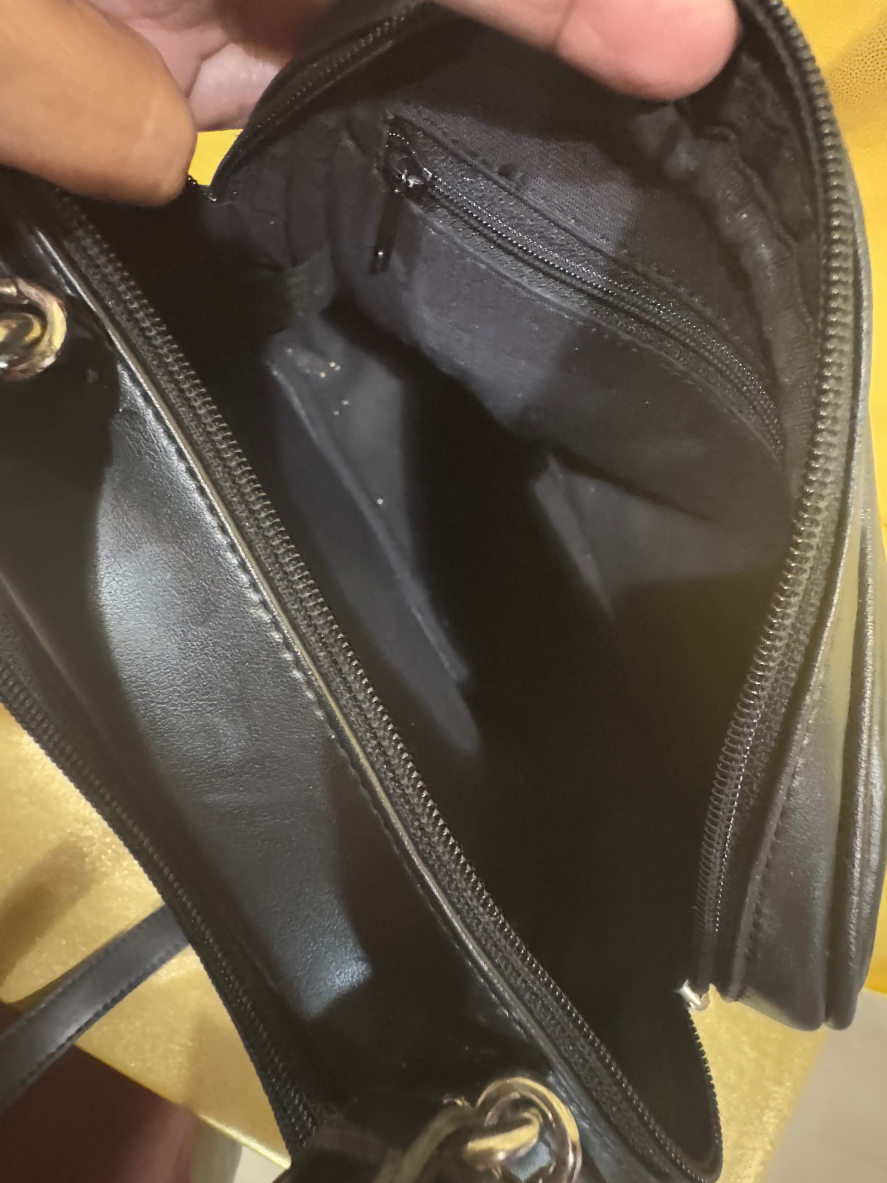 Vintage 90s Y2K Esprit Black Mini Bowler Bag | Multi-Compartment Crossbody Satchel