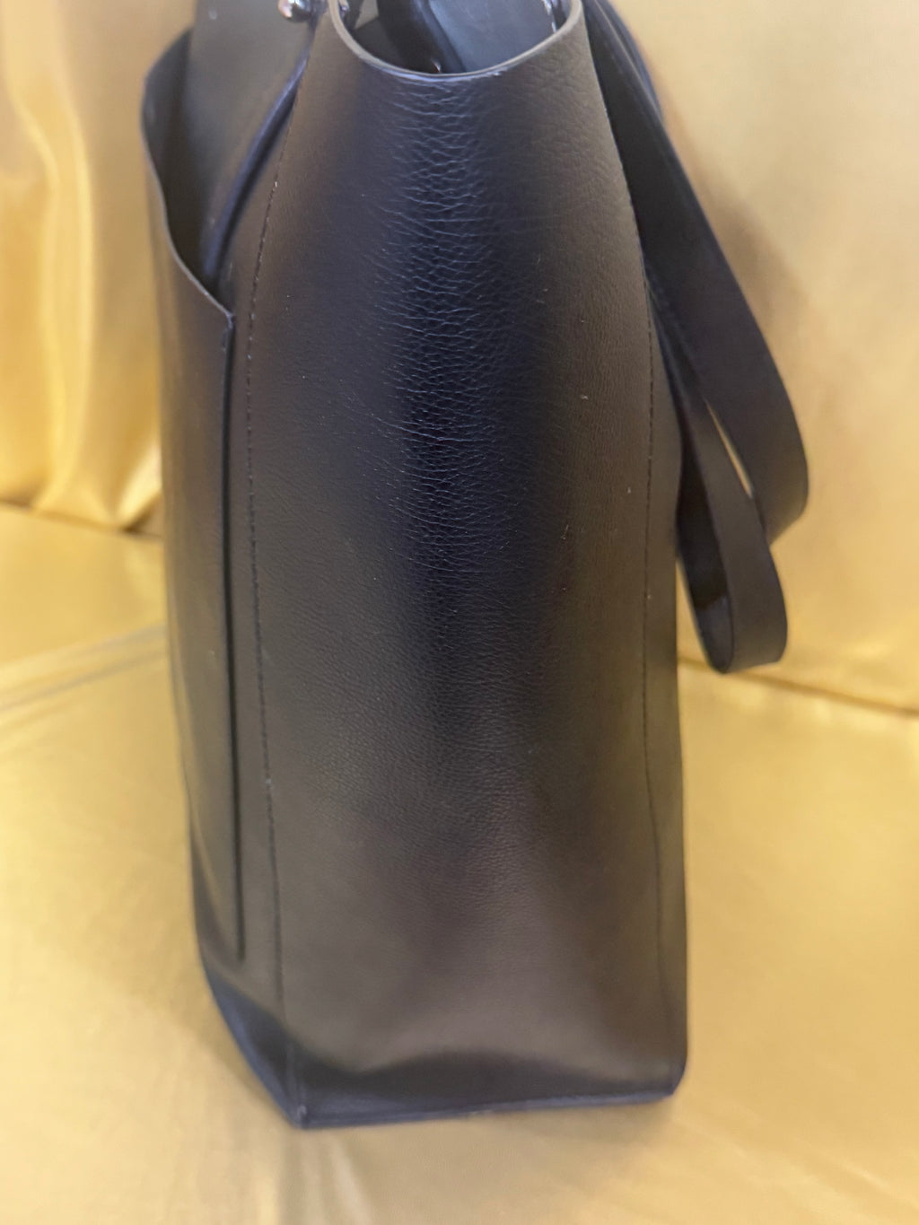 Rebecca Minkoff Black Pebbled Leather Stella North/South Tote Bag