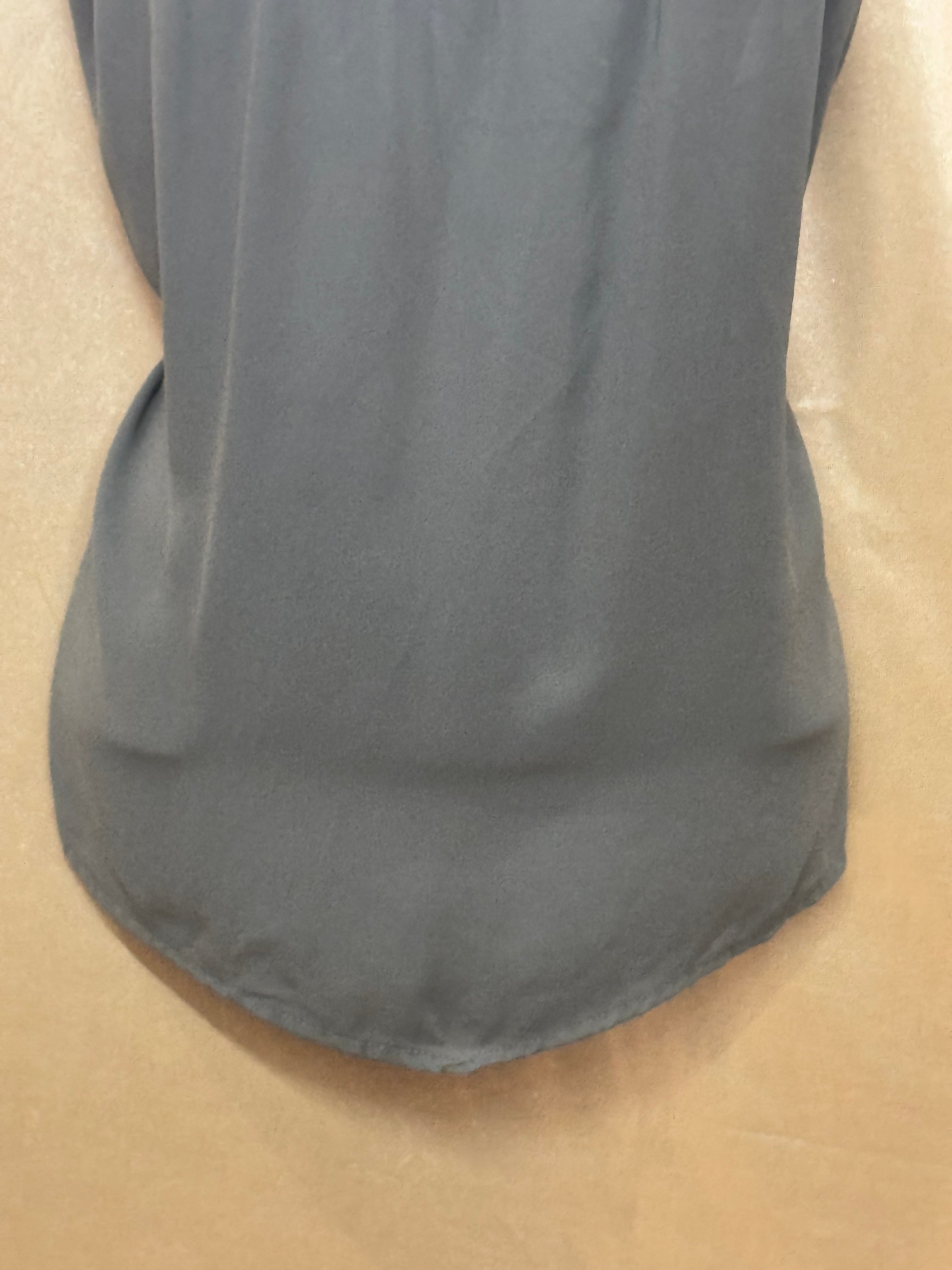 FAB’RIK Olive Green Sheer Mesh Yoke Sleeveless Blouse - Small