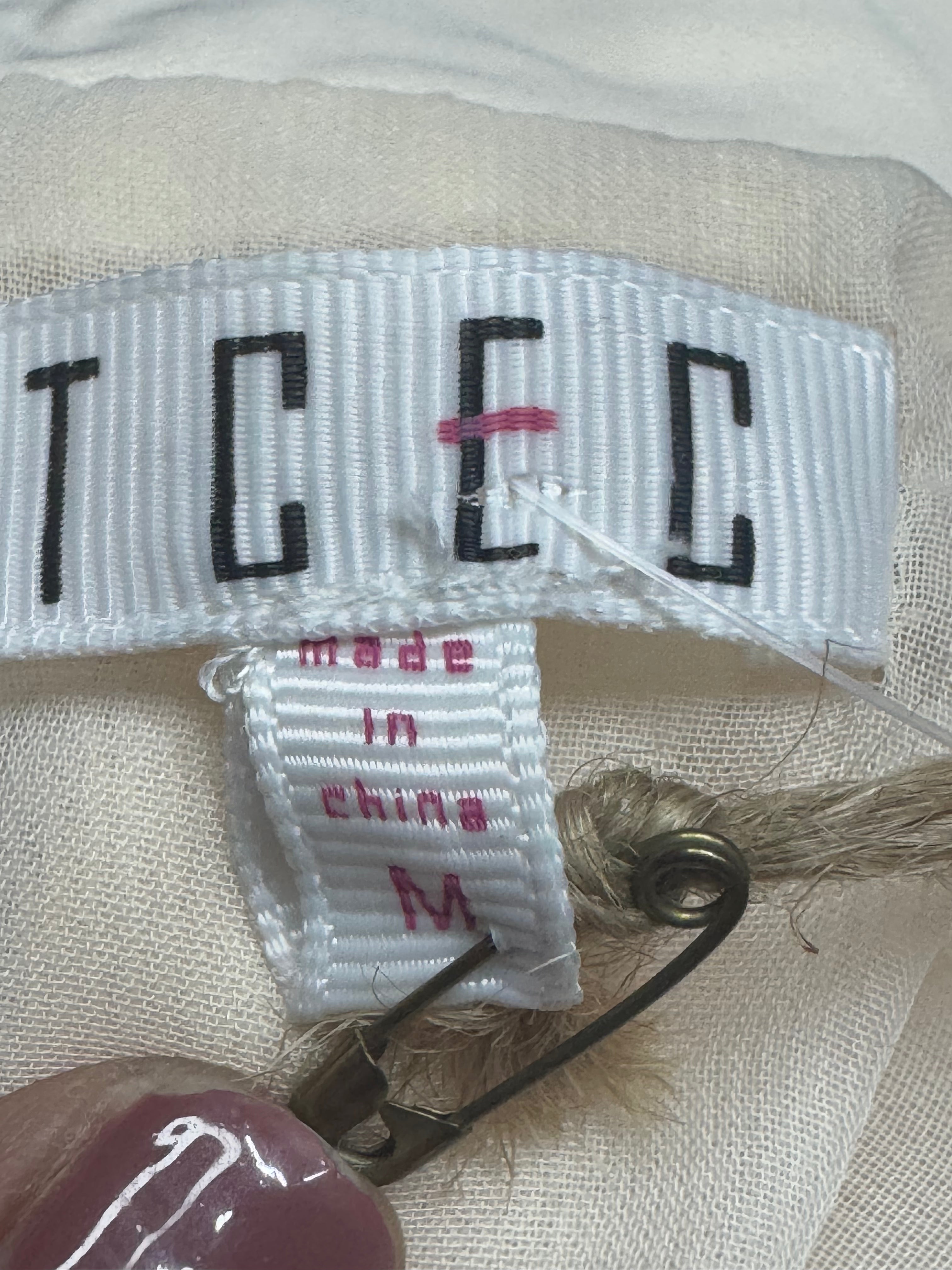 TCEC Cream Cowl Mock-Neck Sleeveless Blouse Pleated Shoulder Lined M NWT
