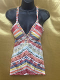 American Rag Multicolor Striped Handkerchief Hem Tank Top - Size M