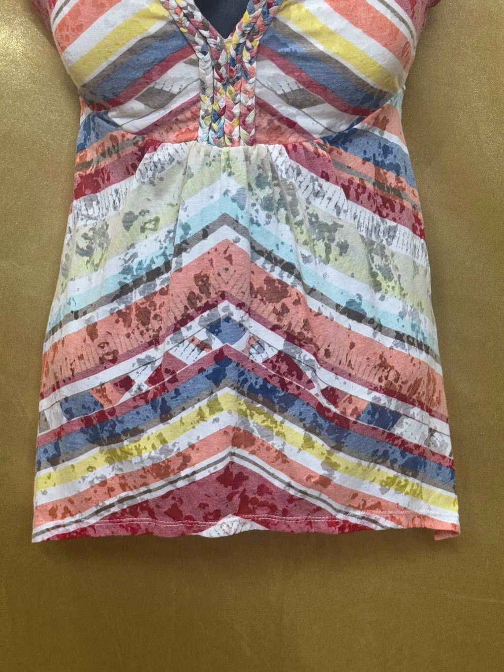 American Rag Multicolor Striped Handkerchief Hem Tank Top - Size M