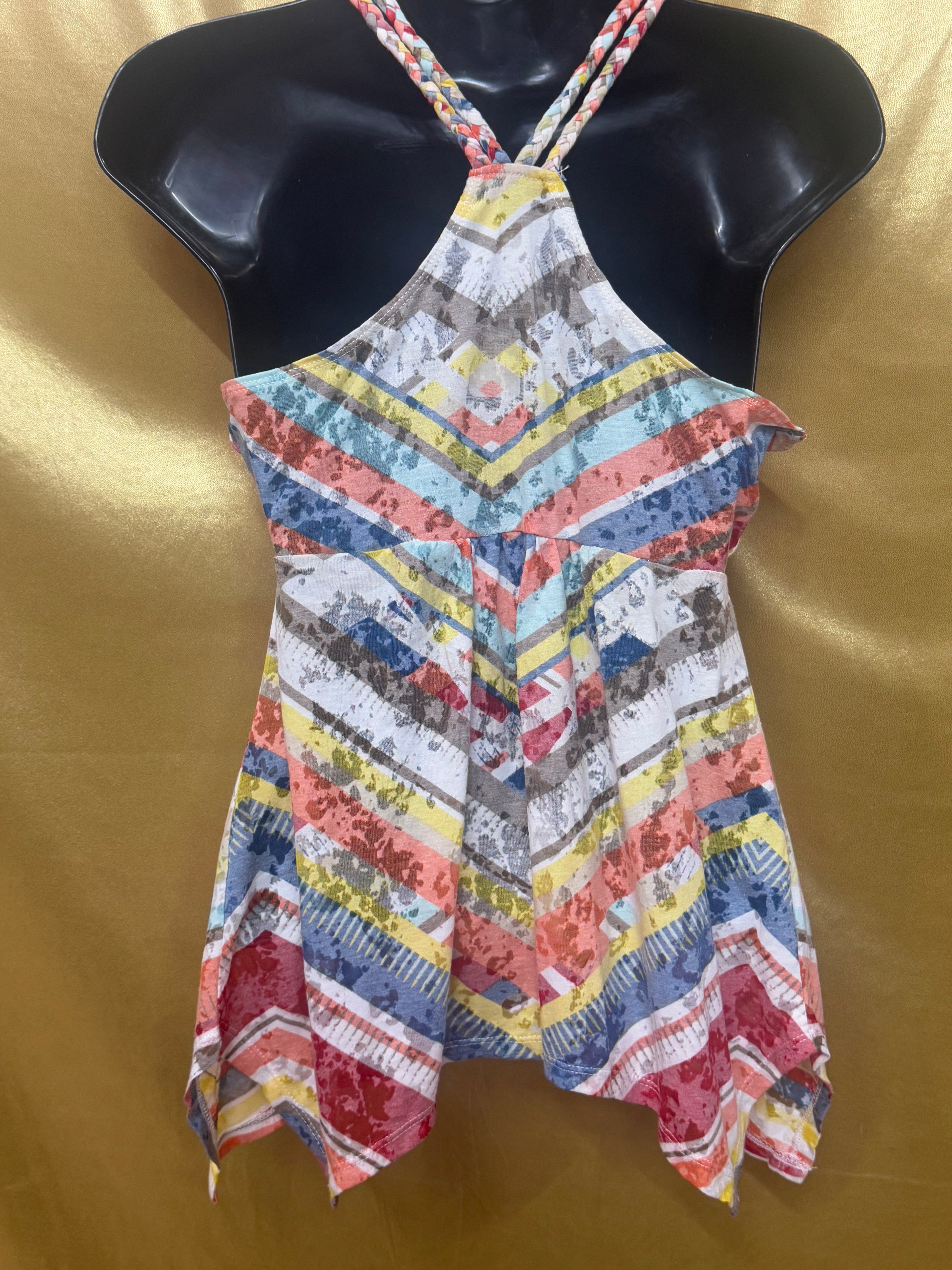 American Rag Multicolor Striped Handkerchief Hem Tank Top - Size M