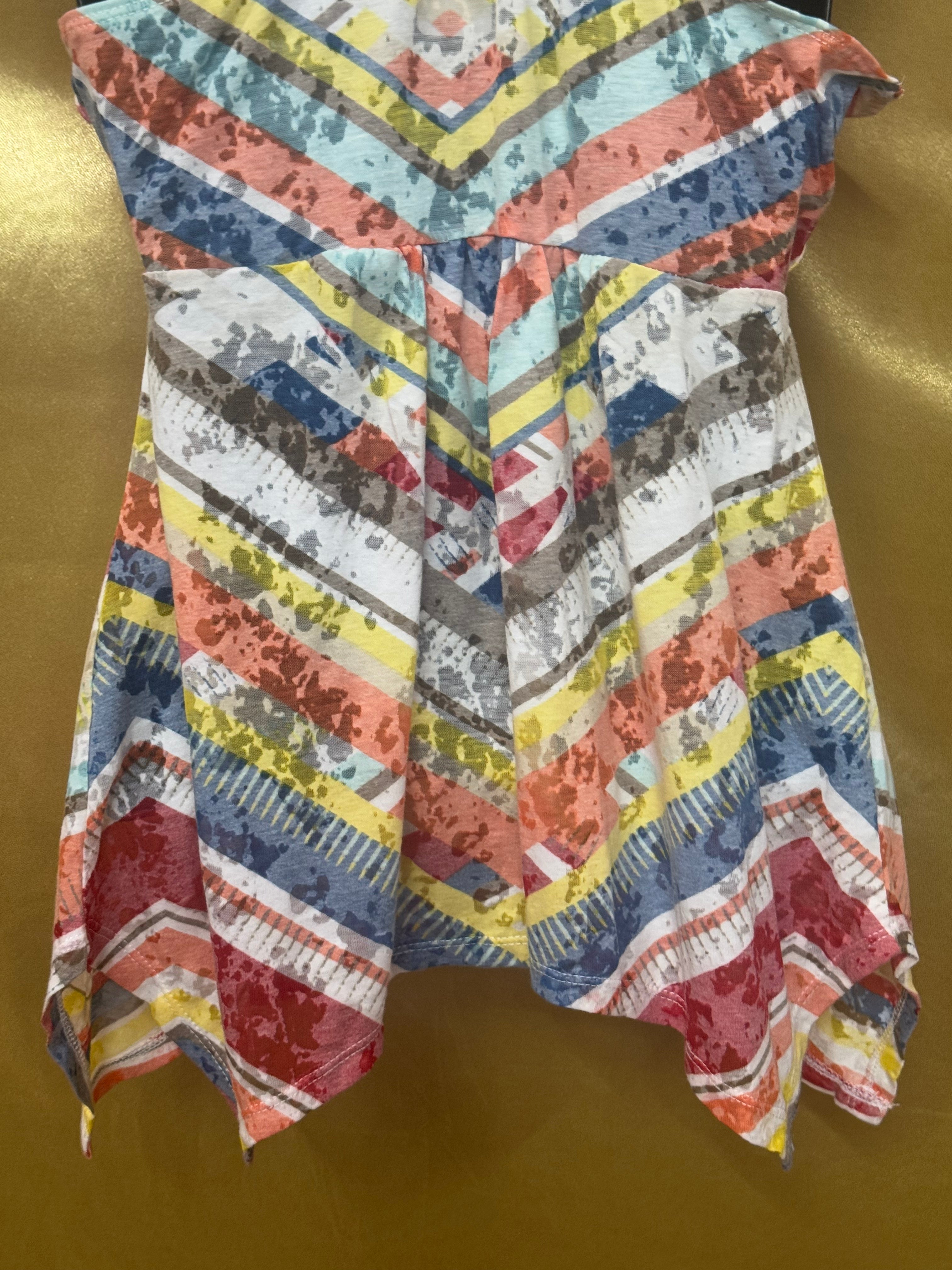 American Rag Multicolor Striped Handkerchief Hem Tank Top - Size M