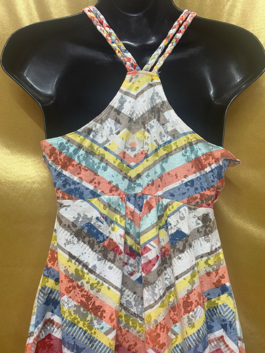 American Rag Multicolor Striped Handkerchief Hem Tank Top - Size M