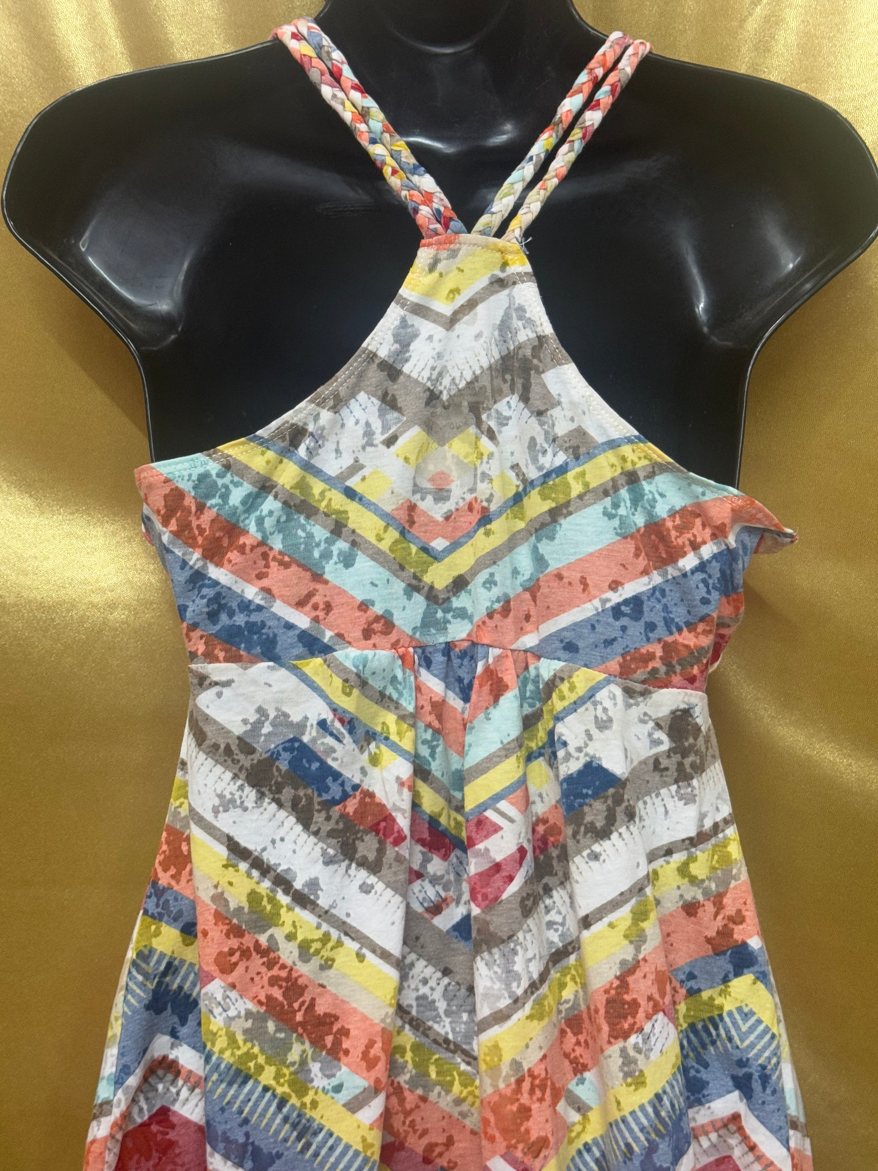 American Rag Multicolor Striped Handkerchief Hem Tank Top - Size M