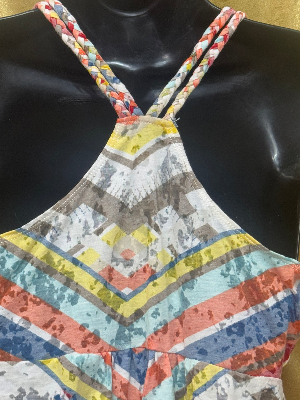 American Rag Multicolor Striped Handkerchief Hem Tank Top - Size M
