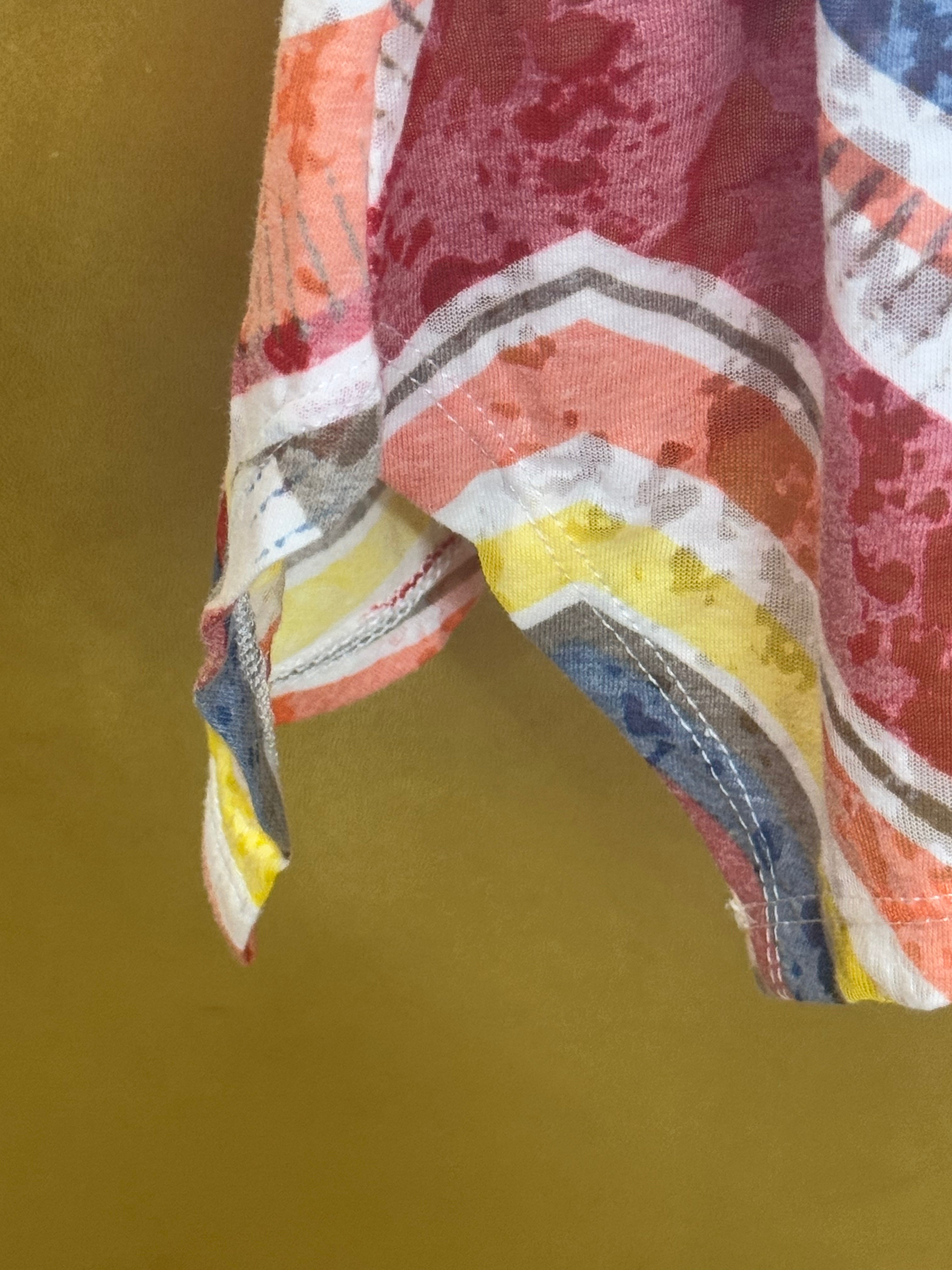 American Rag Multicolor Striped Handkerchief Hem Tank Top - Size M