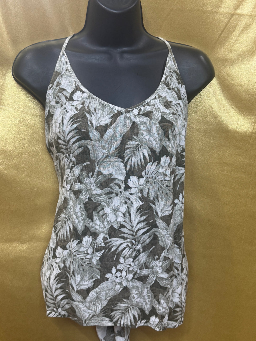 H&M L.O.G.G. Tropical Palm Camisole | Size M