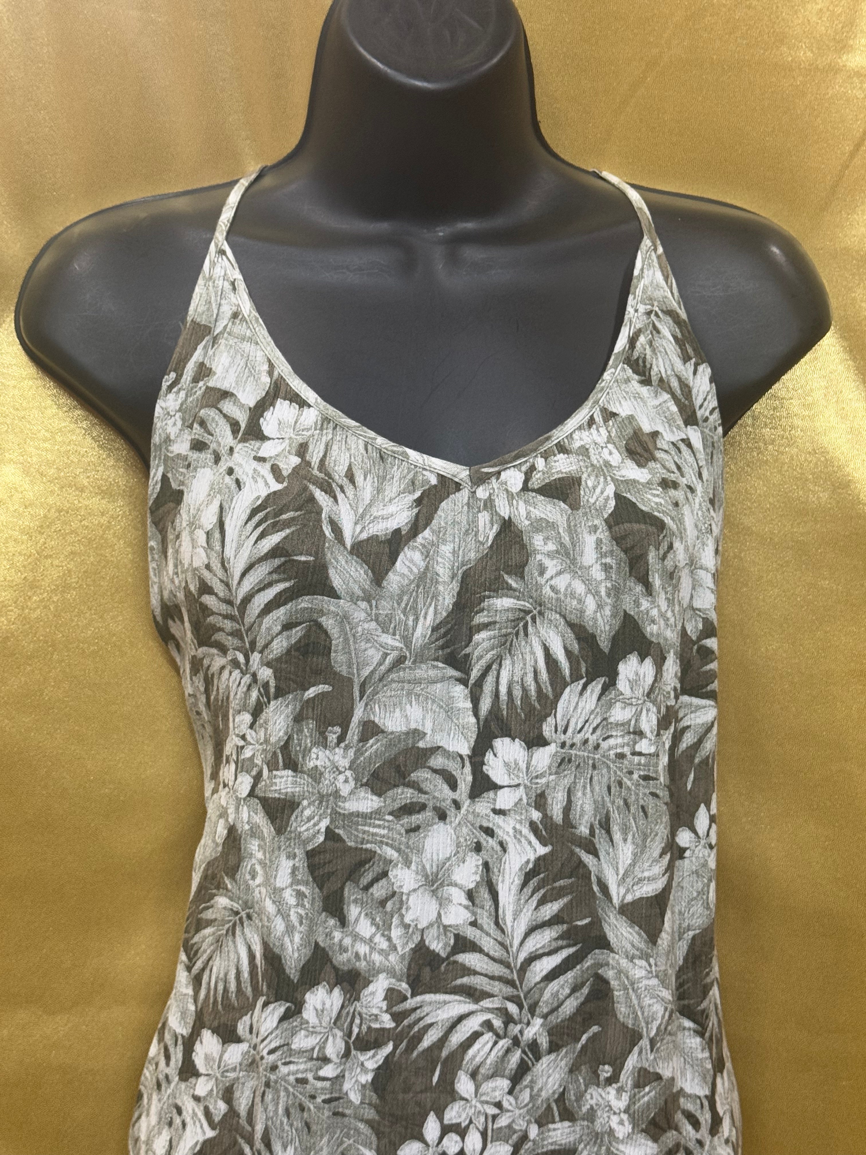 H&M L.O.G.G. Tropical Palm Camisole | Size M