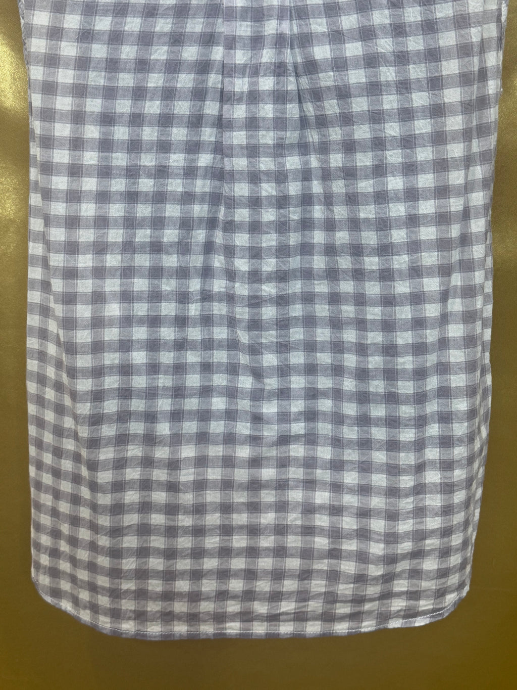 Max Studio Purple Gingham Sleeveless Tie-Front Top - Size M