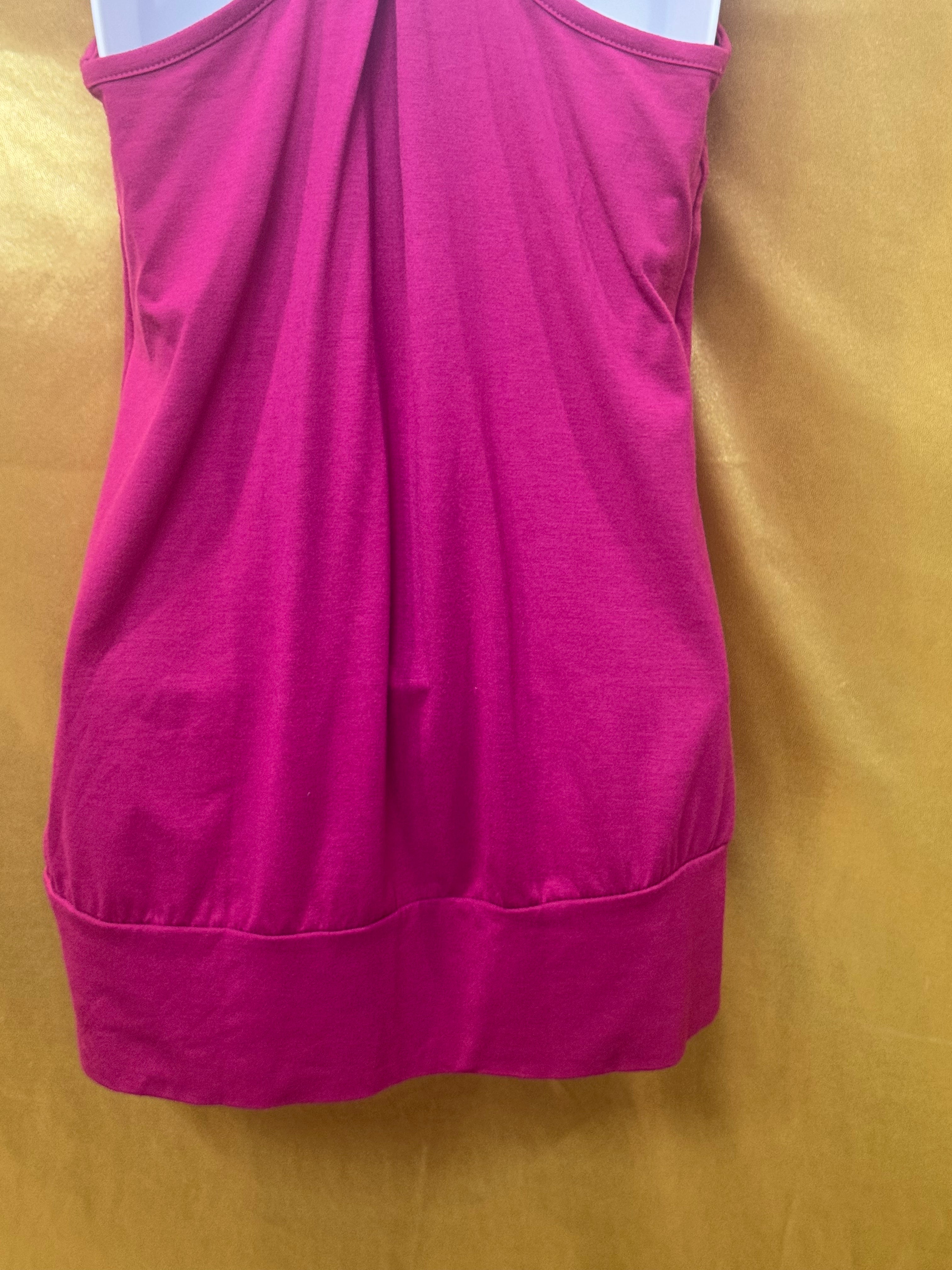 Y2K IZ Byer California Pink Beaded Halter Top M