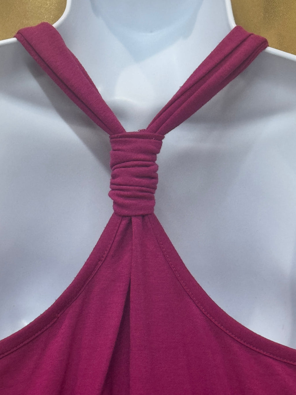 Y2K IZ Byer California Pink Beaded Halter Top M