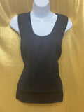 Choices Black Scoop Neck Sleeveless Shell Top, Medium