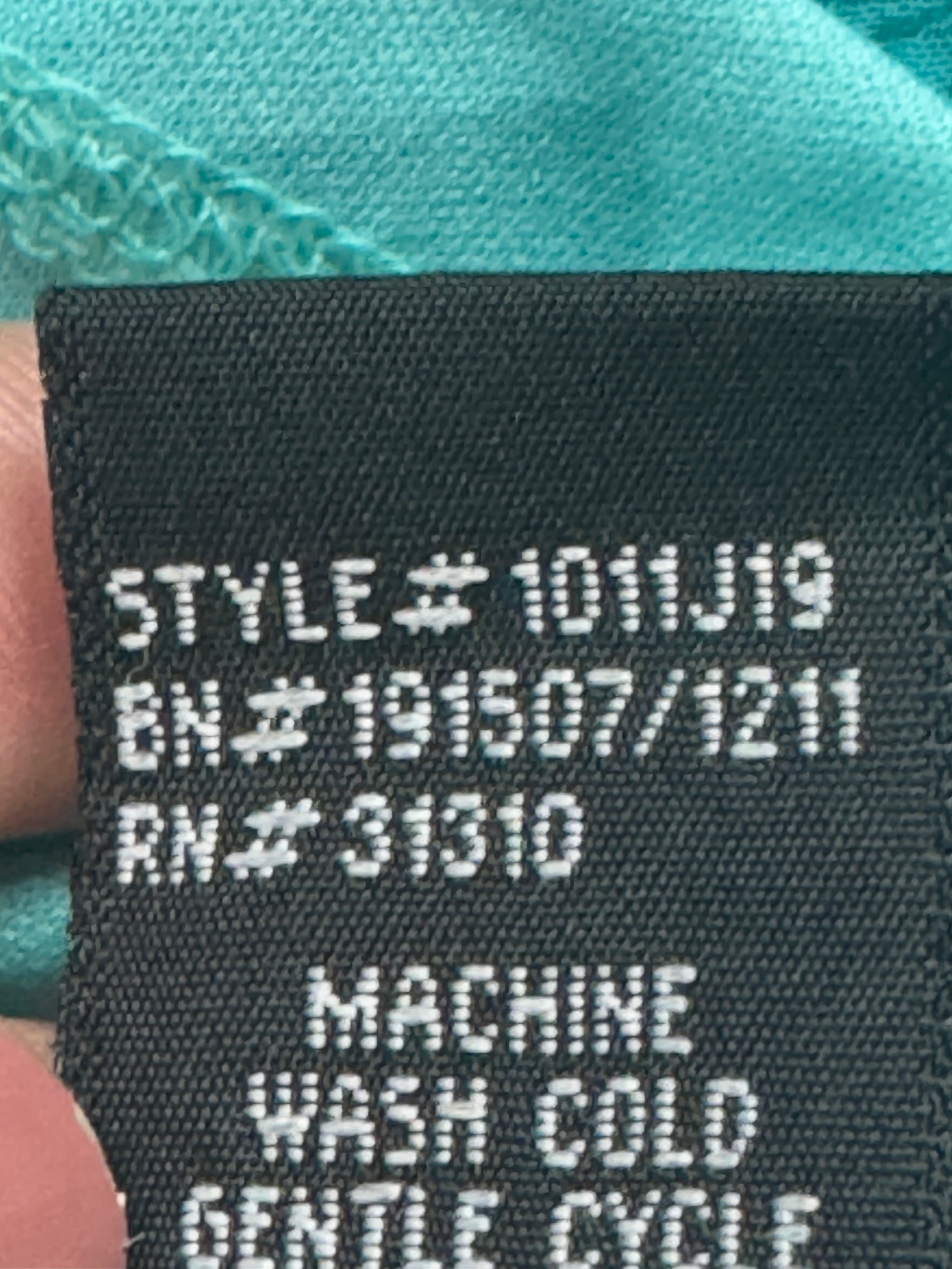 BCX Turquoise Ruffled Sleeveless Blouse Size Medium | Built-In Camisole