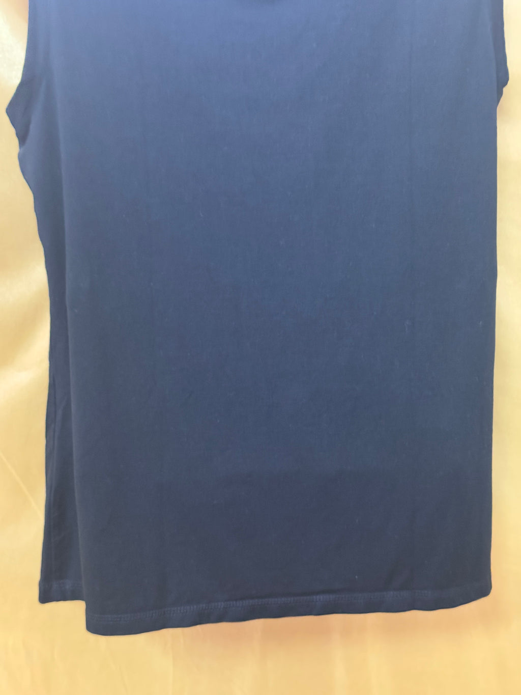 L.L. Bean Black Sleeveless Tank Top Size M Tencel Spandex Blend Shirred Scoop Neck
